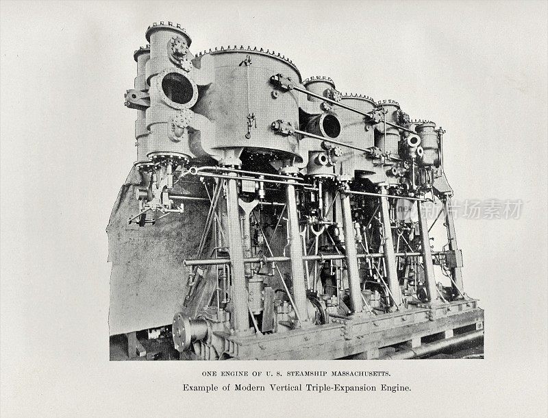 USS Massachusetts Steamship Engines 1893, 19世纪美国海军历史
